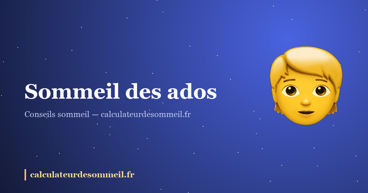 Sommeil des ados : ce qui est biologique, ce qui ne l'est pas, et comment aider : illustration